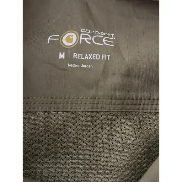 Carhartt Force Men's Relaxed Fit Casual Shirt Salt Lake County Patch Size M - Picture 3 of 6